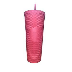 Starbucks Studded Venti 24oz Matte Ruby Pink Tumbler